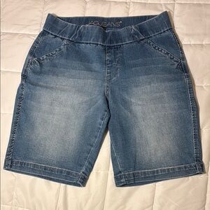 Jag Petite Gracie 7" Bermuda Jean Shorts Elastic Waist